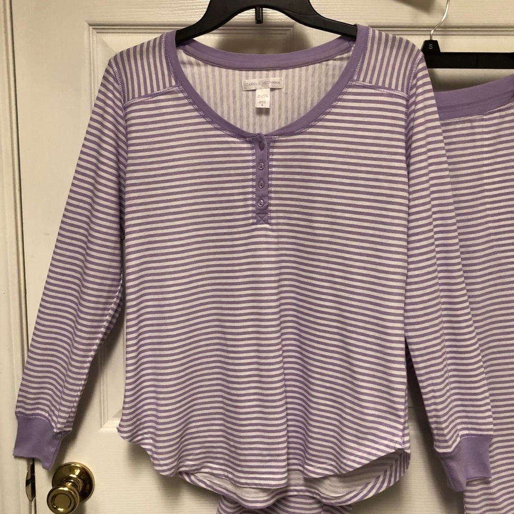 Carole Hochman Striped Lounging Pajamas - Picture 2 of 15
